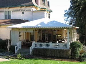 Custom awning and shade cover at a home