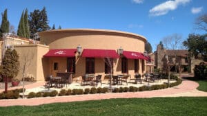 Custom awning at a restaurant