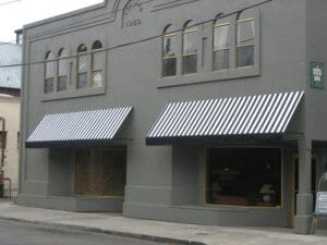 Simple Touch Spa black and white custom awning