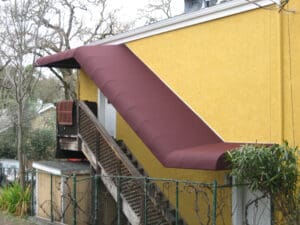 Custom awning over stairs