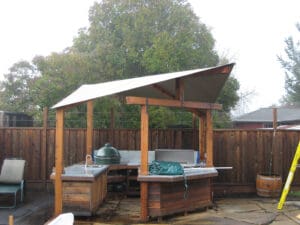 Custom awning over bbq area