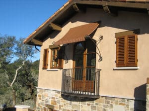 Specialized awning over french doors