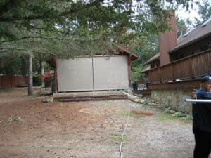 Custom shade for a detached building