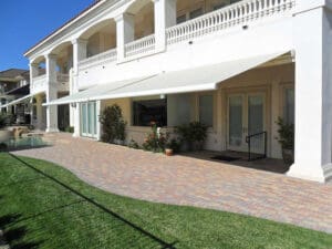 Polar Shades Retractable Awning Over French Doors