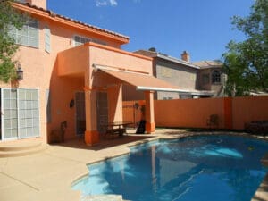 Polar Shades Retractable Awning By Pool