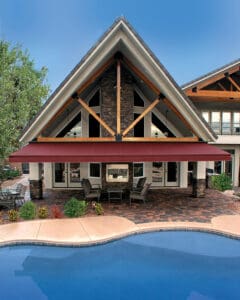 Polar Shades Retractable Awning Over Lounge Area