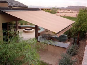 Polar Shades Retractable Awning Over Grill Area